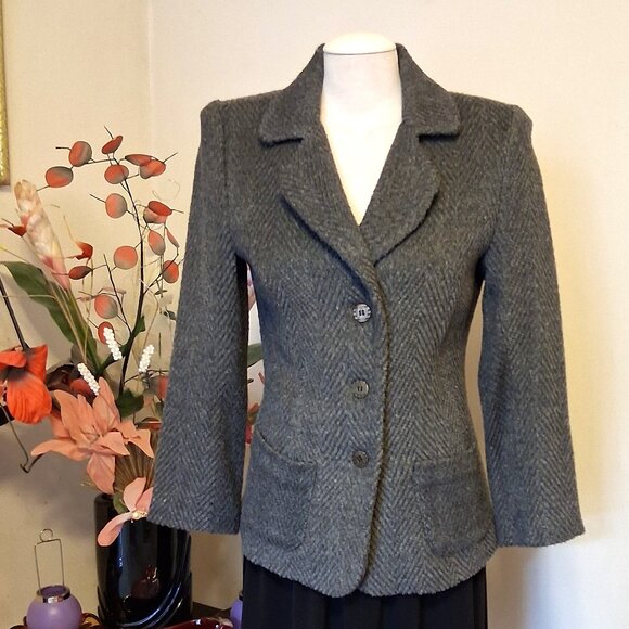 NWT Comfy Lined Gray Blazer Jacket Spring Fall Winter Jackets Tag Size S - Picture 3 of 10
